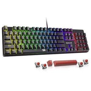 Redragon Mechanical Gaming Keyboard Wired, 11 Programmable Backlit Modes